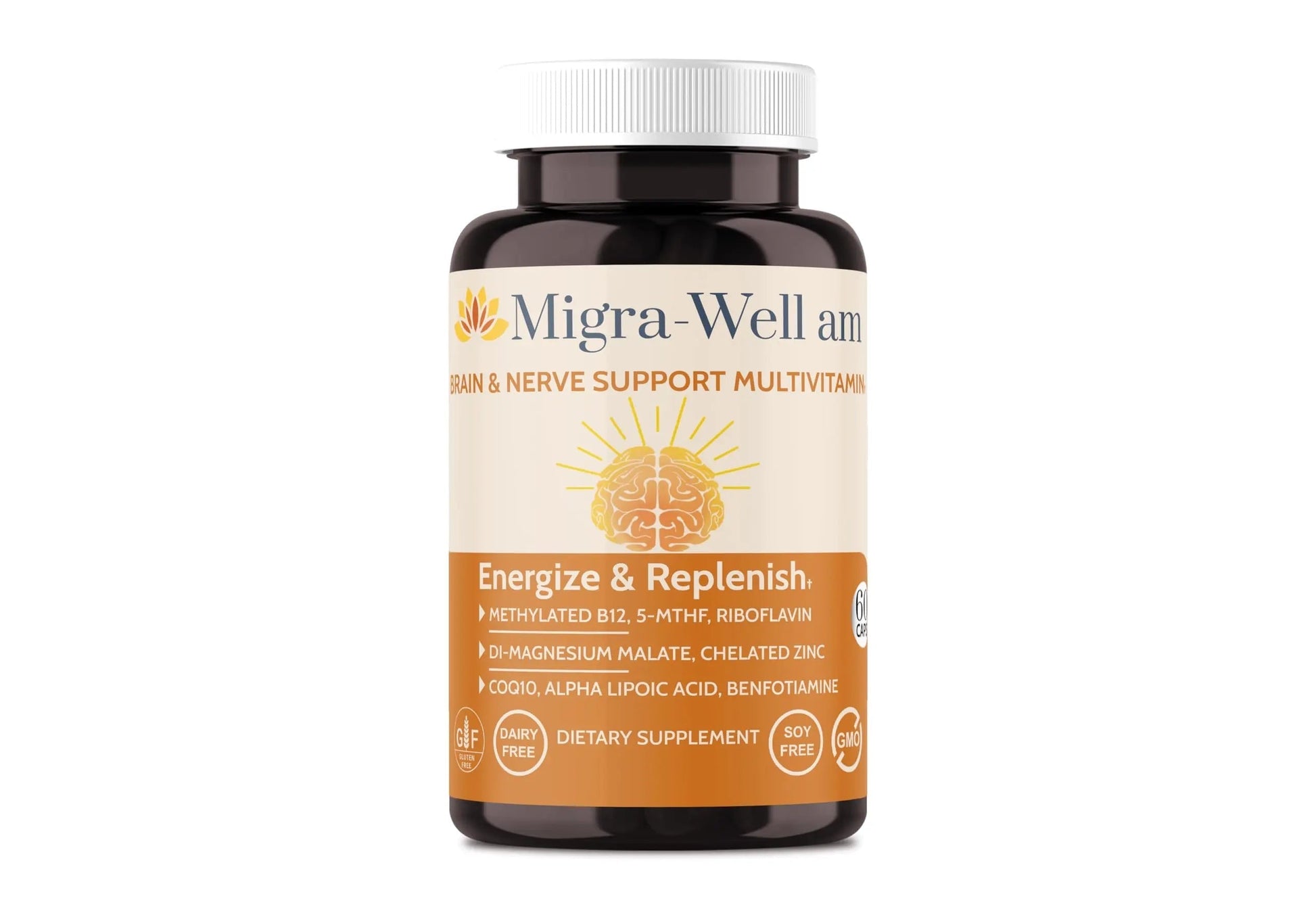 Wellkasa Migra-Well AM: Energizing Daily Methylated Multivitamin with Bioavailable Minerals & Antioxidants Supporting Brain Wellkasa buy supplements canada