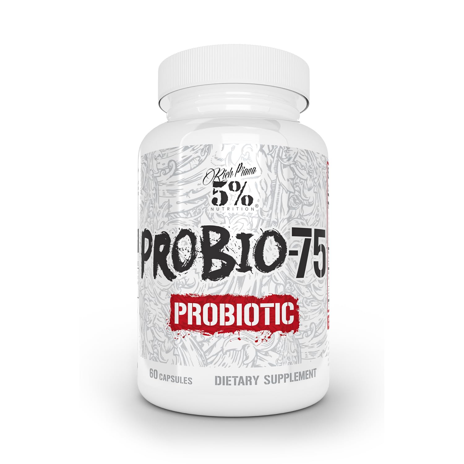 5% Nutrition Rich Piana Probio-75 Billion CFUs | Vegan, 14 Unique Strains 5% Nutrition buy supplements canada