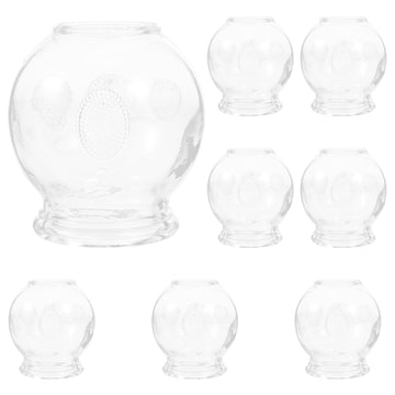 Healvian 8pcs Glass Fire Chinese Acupoint Cupping Glass Cupping Device Body Care Cupping Suction Healvian buy supplements canada