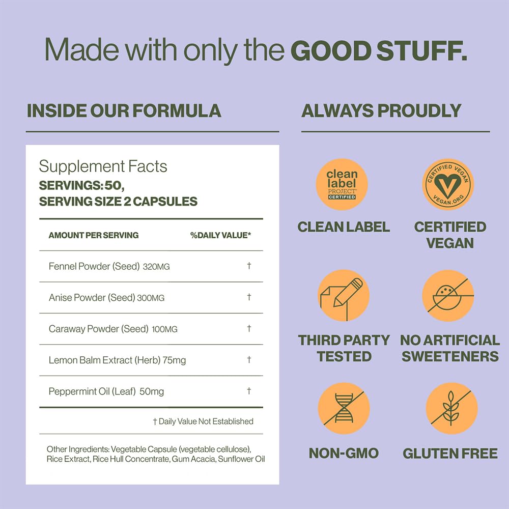 Hilma Natural Gas & Bloating Relief - with Lemon Balm, Fennel & Peppermint Leaf Hilma buy supplements canada