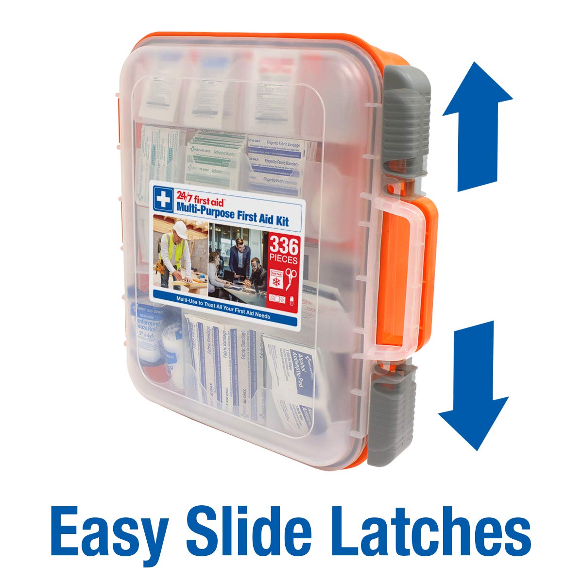 336 Piece First Aid Kit, Plastic Case 24/7 First Aid buy supplements canada