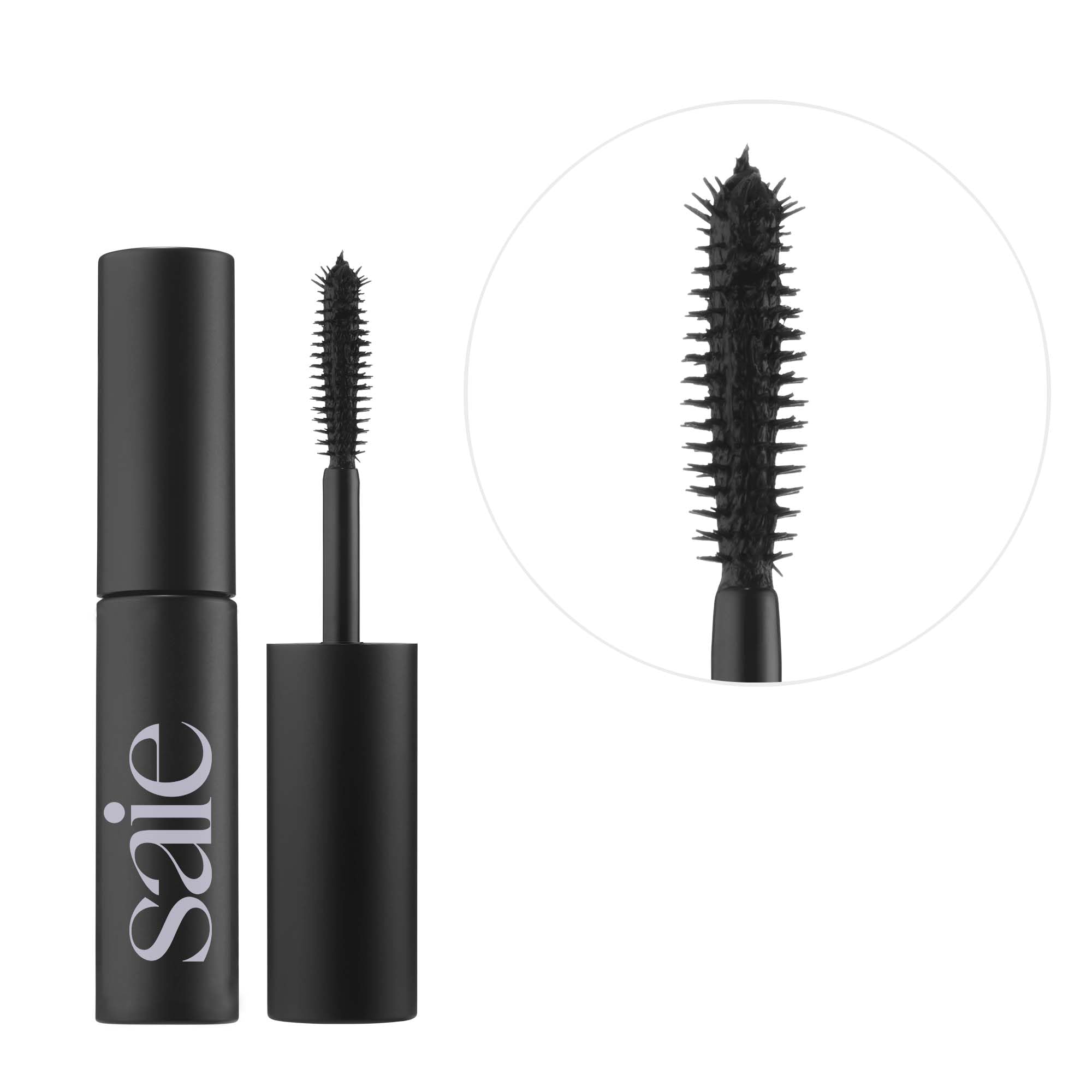 Saie Mini Mascara 101 - Lash Lengthening Mascara for Thick, Bold, Lifted Lashes - Buildable Eye Makeup Formulated to Strengthen and Condition with Rich Nutrients - Black (0.17 oz) Saie buy supplements canada