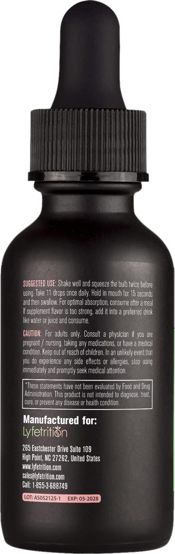 Lyfetrition Benfotiamine 118 ml, 4 FL Oz Liquid, 220 Servings, Made in USA, Quick Absorption, Potent Ingredients, Non-GMO Lyfetrition buy supplements canada
