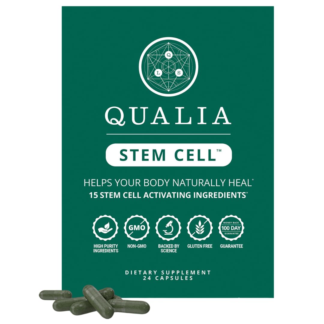 Qualia Stem Cell — Stem Cell Supplement Support with Royal Jelly, Astragalus & Sea Buckthorn | 16 Ingredients | 4 Days a Month | Helps Body Naturally heal* QUALIA LIFE SCIENCES buy supplements canada