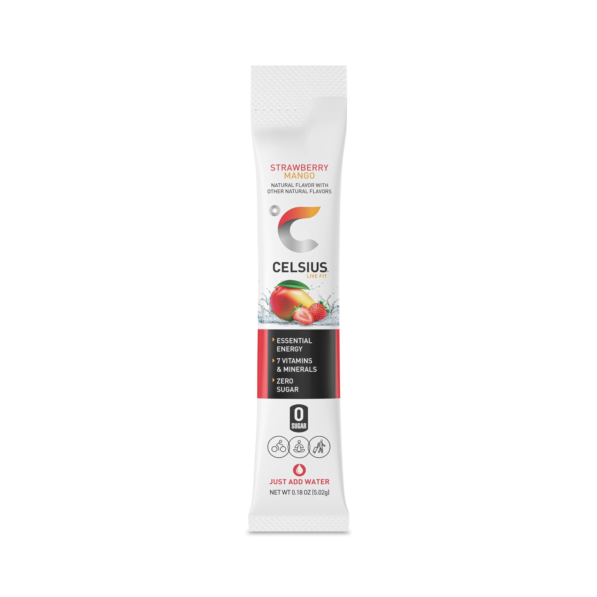 CELSIUS On-the-Go Powder Sticks Strawberry Mango, Essential Energy 14 Sticks per Pack CELSIUS buy supplements canada