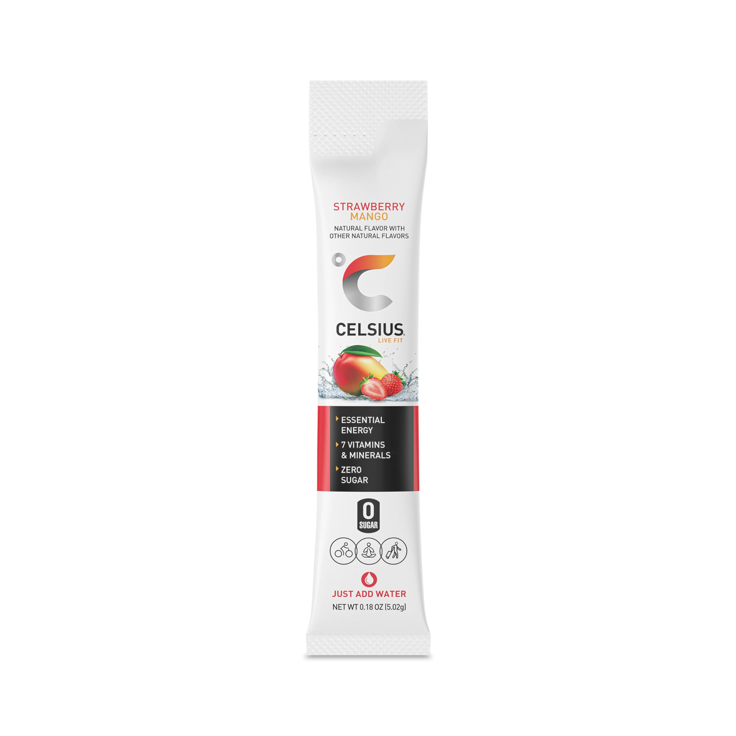 CELSIUS On-the-Go Powder Sticks Strawberry Mango, Essential Energy 14 Sticks per Pack CELSIUS buy supplements canada