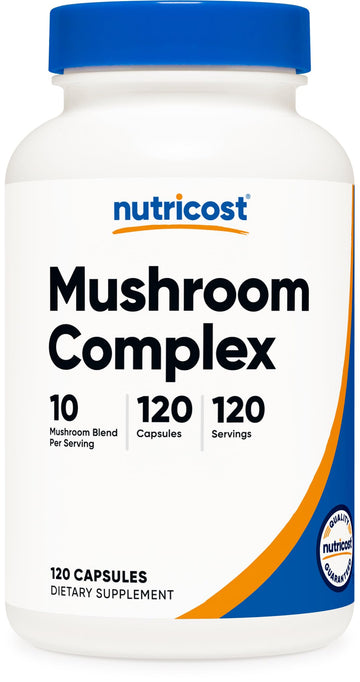Nutricost Mushroom Complex Supplement, 120 Capsules - 10 Mushroom Blend (with Reishi, Maitake, Shiitake, Lion's Mane, and More) - Non-GMO and Gluten Free Nutricost buy supplements canada