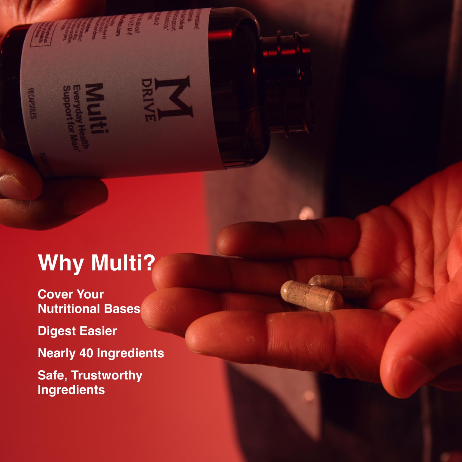 Mdrive Multivitamin for Men, Daily Multivitamin - Immune Health Support from Zinc, Selenium, Manganese & Vitamin D, Enzymes for Digestive Support, CoQ10 for Energy and Vitamin K2, 90 Capsules Mdrive buy supplements canada
