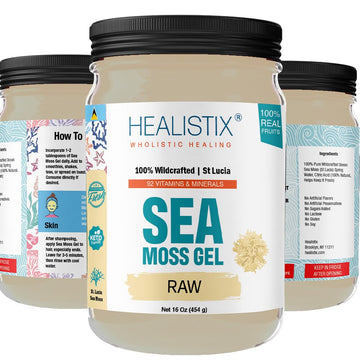 Healistix Irish Sea Moss Gel- St Lucia Wildcrafted Seamoss Gel, Packed with 92 Vitamins HX HEALISTIX buy supplements canada