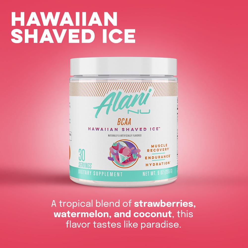 Alani Nu Rainbow Candy Pre Workout and BCAA Hawaiian Shaved Ice Post Workout Powder Alani Nu buy supplements canada