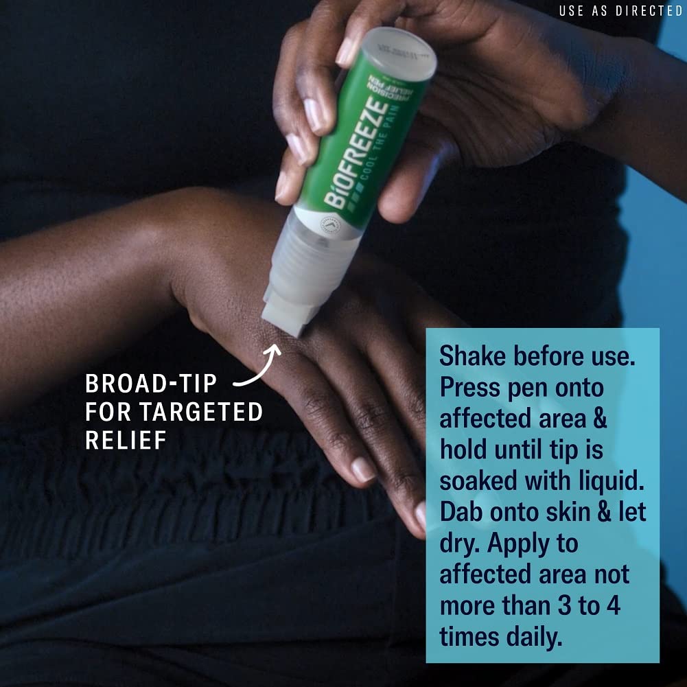 Biofreeze Precision Pain Relief Pen, Arthritis Pain Reliever, Mess-Free Cooling Joint Pain Relief, Menthol Pain Relief Liquid 1.15 Fl Oz Biofreeze buy supplements canada
