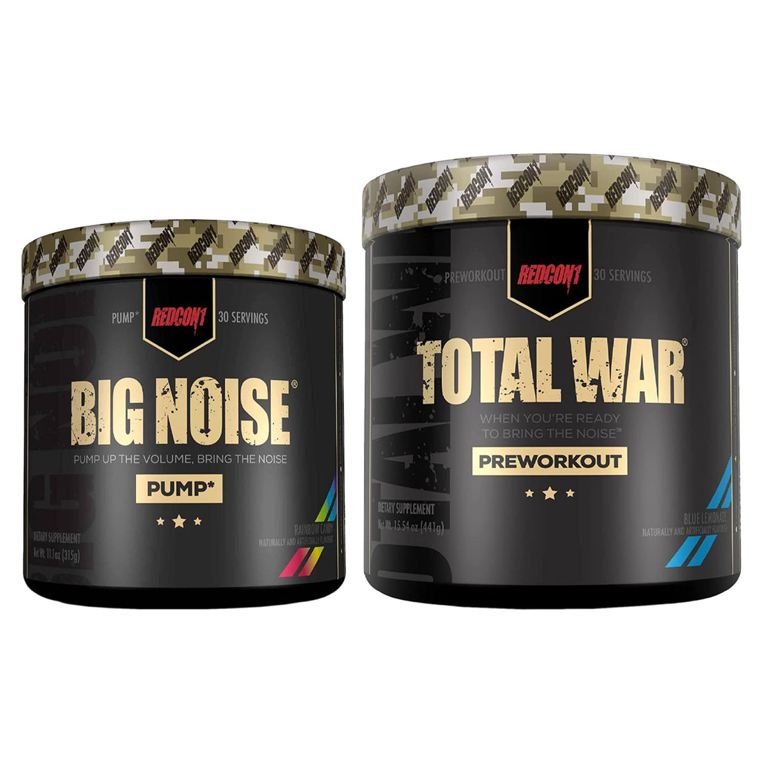 REDCON1 Total War Preworkout (Blue Lemonade) & Big Noise Non-Stim Preworkout Powder REDCON1 buy supplements canada