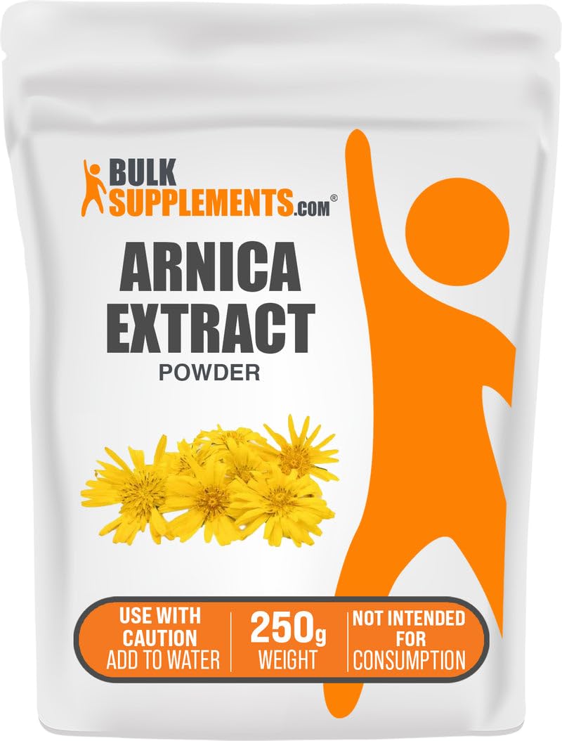 BulkSupplements.com Arnica Extract Powder - Herbal Supplement, from Dried Arnica Flowers, Servings Vary Per Use, 250g (8.8 oz) (Pack of 1) BulkSupplements buy supplements canada