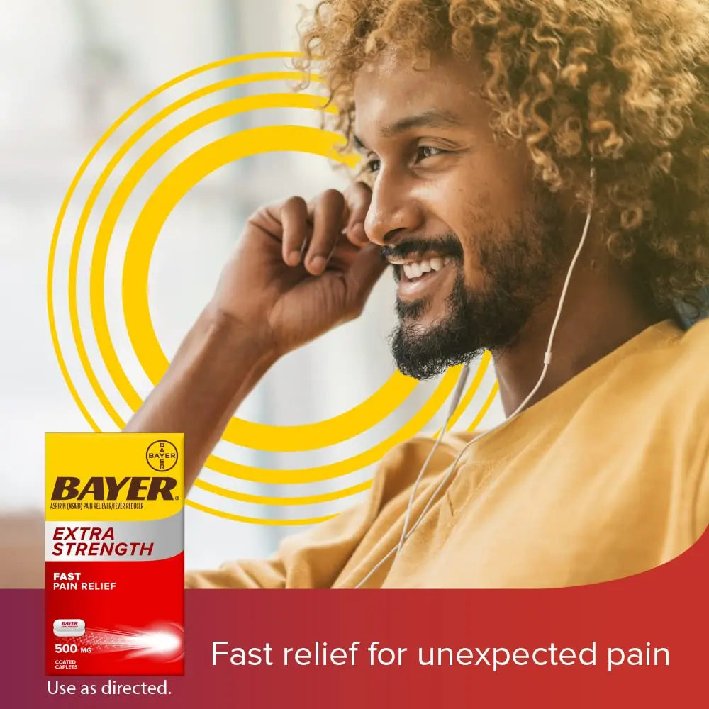 Bayer Aspirin Extra Strength, Aspirin 500mg, Pain Relief Pills, Fever Reducer and Headache Relief for Adults, 100 ct Bayer buy supplements canada
