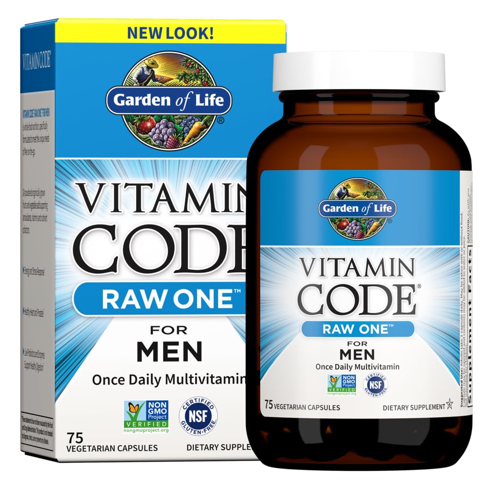 Garden of Life Vitamin Code Raw One for Men, Once Daily Multivitamin, 75 Capsules, One a Day Mens Vitamins Plus Fruit, Veggies & Probiotics for Mens Health Garden of Life buy supplements canada