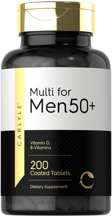 Carlyle Multivitamin for Men 50+ | 200 Count | with B Vitamins, Vitamin D, Magnesium & Zinc | Non-GMO, Gluten Free Supplement Carlyle buy supplements canada