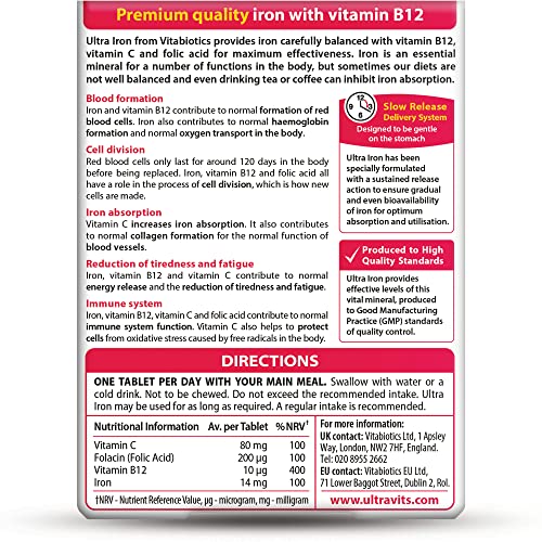 Vitabiotics Ultra Iron Tablets, Pack of 30 Vitabiotics Ultra buy supplements canada