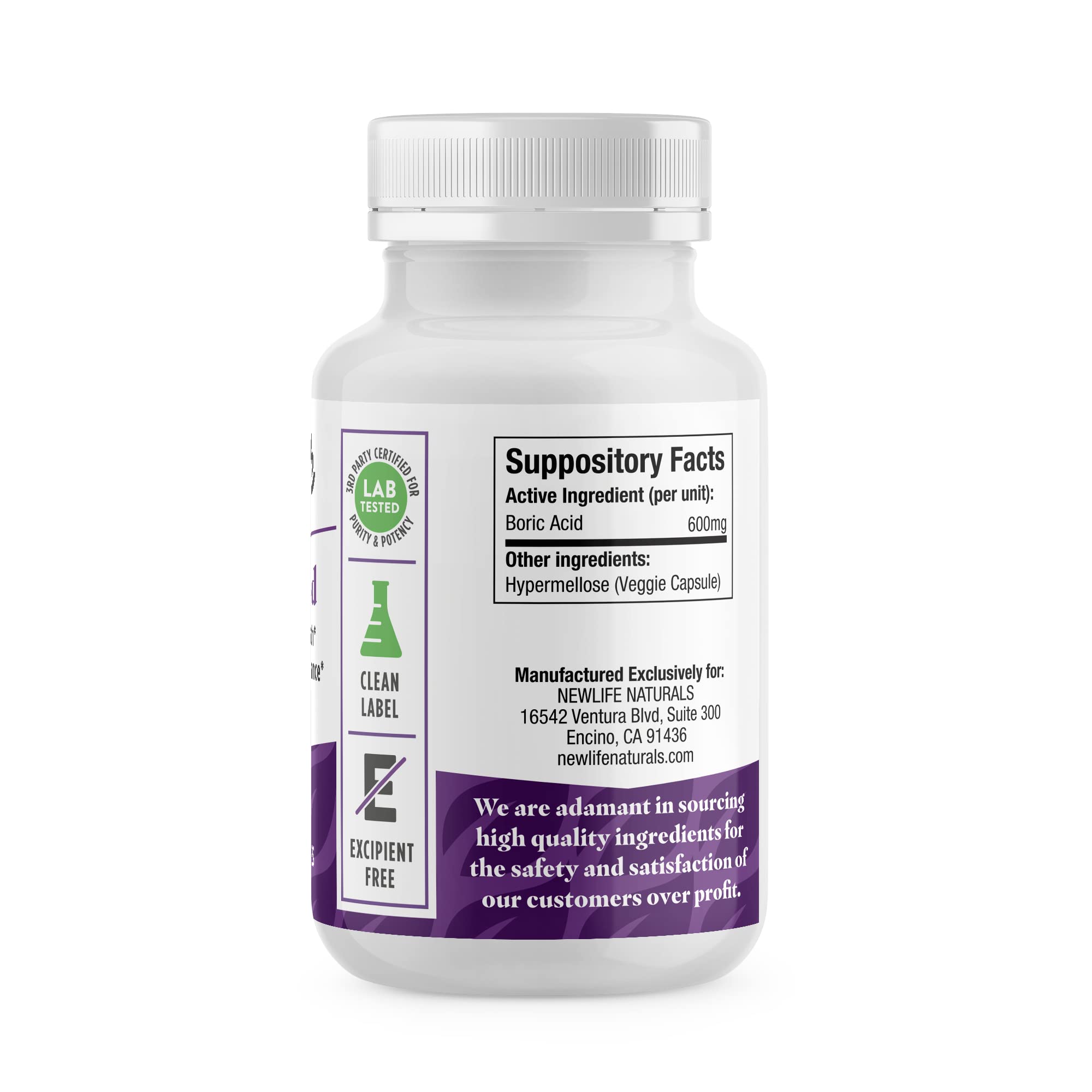 NewLife Naturals Boric Acid Vaginal Suppositories 600mg (60 Pack) with 28 Applicators - for pH Balance NewLife Naturals buy supplements canada