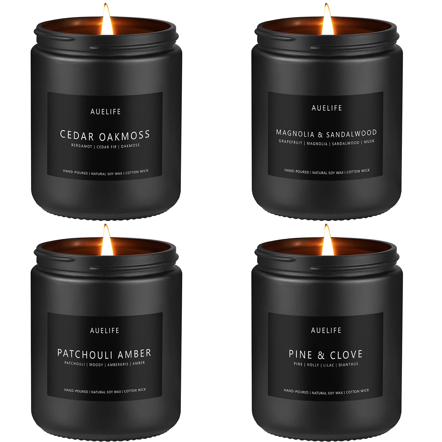 Scented Candles Set | Men Candles Set, Candles for Men Scented Candles for Home - 4 Pack Candles Scents Auelife buy supplements canada