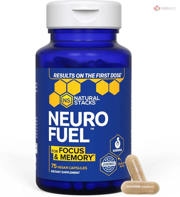 NATURAL STACKS Original NeuroFuel Nootropic Brain Support Supplement - 750mg L-Carnitine & 500mg L-Phenylalanine - Brain Supplement for Memory and Focus* - 75 Focus Pills NATURAL STACKS buy supplements canada