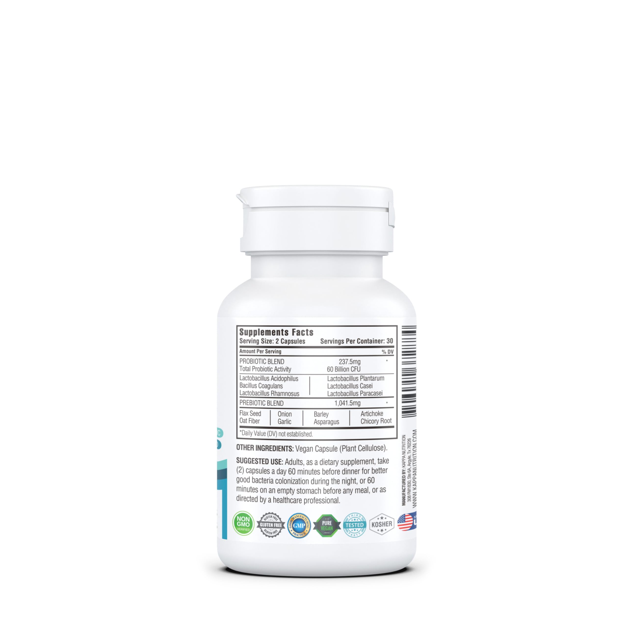 KAPPA NUTRITION Probiotic 60 Billion CFU 14 in 1 Formula with Prebiotics & Acidophilus for Women, Men & Adults, Shelf Stable, Acid Resistant, Natural Supplement 60 Capsules. KAPPA NUTRITION buy supplements canada
