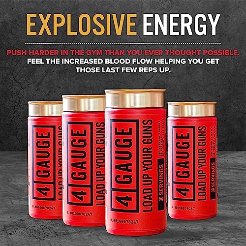 4 Gauge Natural Preworkout Without The Jitters | 30 Servings | Nitric Oxide Booster 4 Gauge buy supplements canada