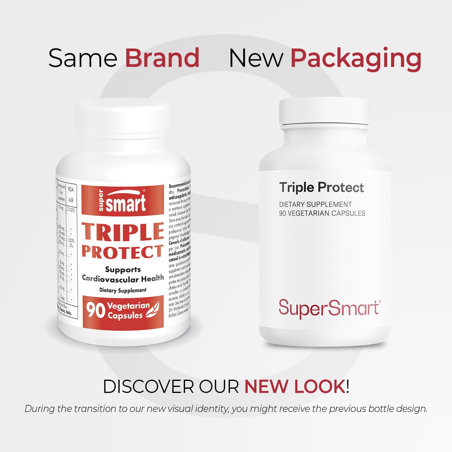 Supersmart - Triple Protect Supplement - Combines the Most Widely-Studied Natural Compounds - May Support Healthy Heart | Non-GMO & Gluten Free - 90 Vegetarian Capsules Supersmart buy supplements canada
