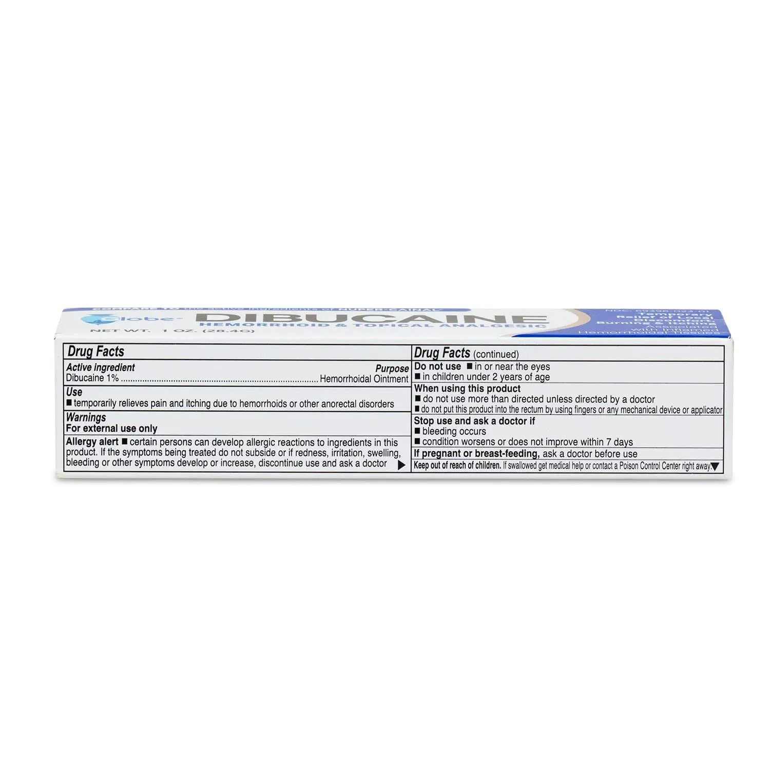 (3 Pack) Globe Dibucaine 1% Hemorrhoid Treatment Ointment - 1 Oz Rapid Numbing Relief, Hemorrhoid Treatment from Itch and Burn Globe buy supplements canada