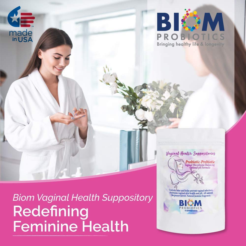 Biom Vaginal Probiotic Suppository: Natural Vaginal pH and Odor Control Regimen; Balance Biom Probiotics buy supplements canada
