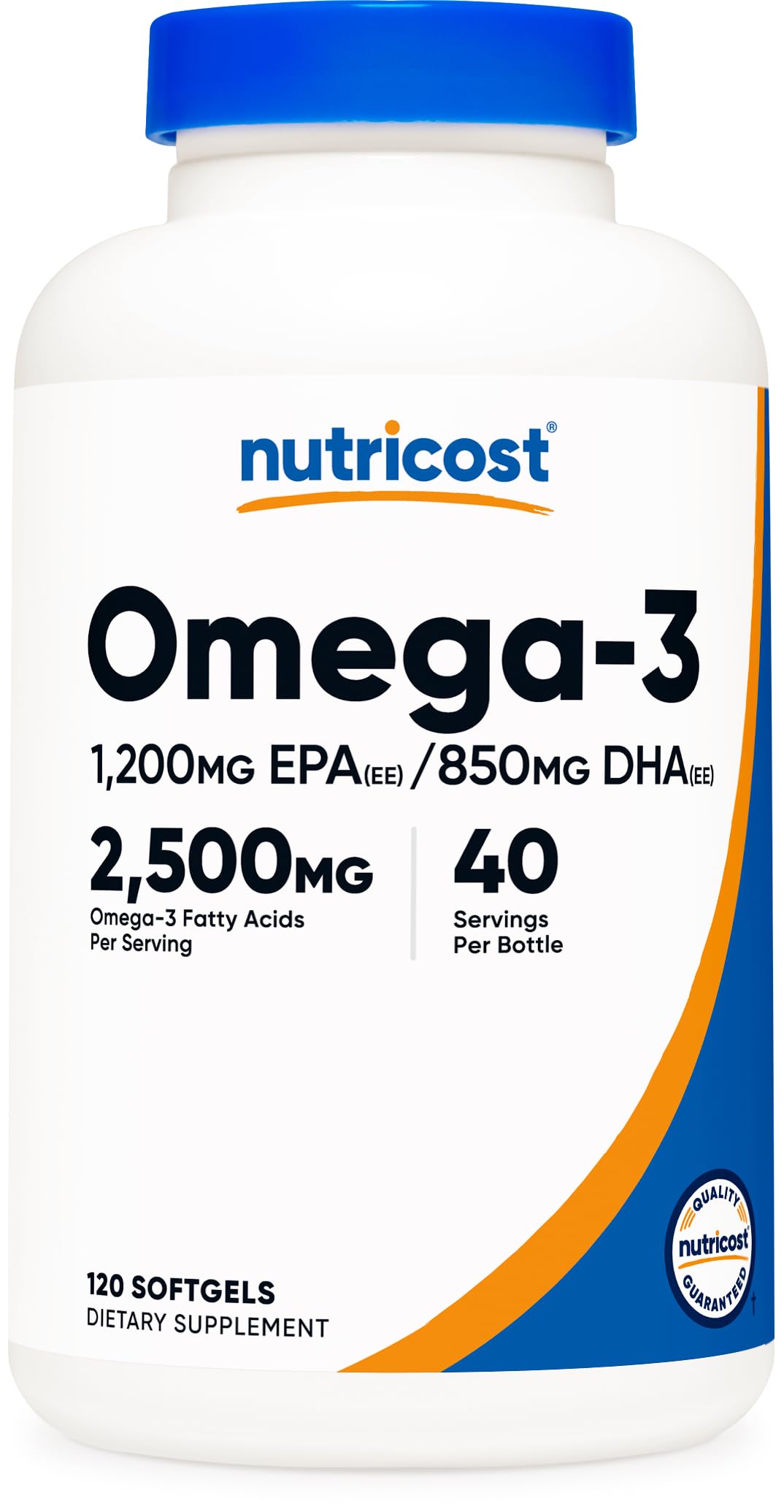 Nutricost Omega 3 Fish Oil - 2500MG, 120 Softgels (40 Serv) - Fish Oil, Wild Caught! 1200mg EPA 850mg DHA Nutricost buy supplements canada