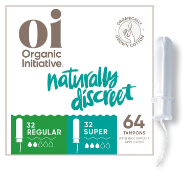 Oi | Organic Initiative - Tampons | Regular/Super Absorbency | Organic Cotton, Unscented oi buy supplements canada