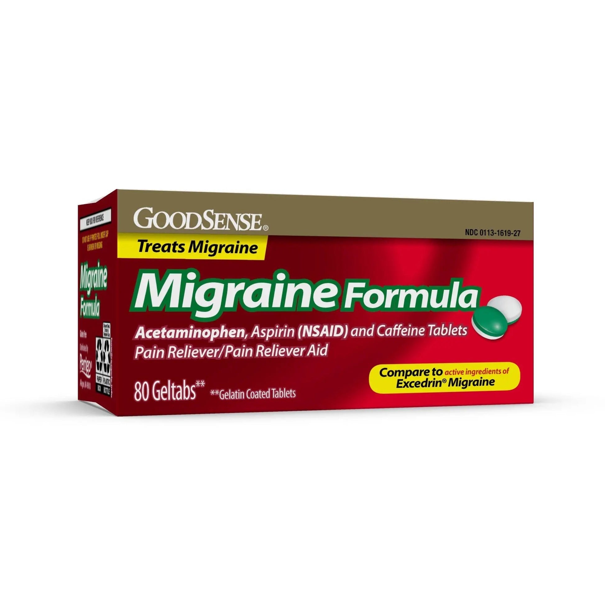 GoodSense Migraine Relief Geltabs, Acetaminophen, Aspirin (NSAID) and Caffeine, 80 Count GoodSense buy supplements canada