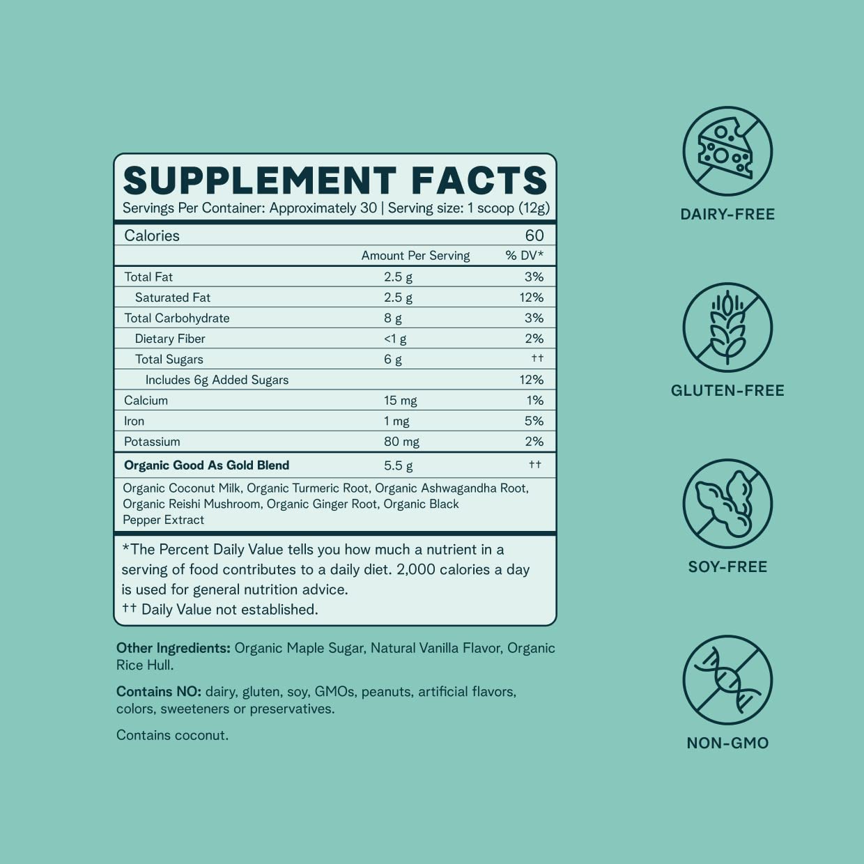 Ora Organic Golden Milk Powder - Ayurvedic Turmeric Powder with Organic Adaptogens - Ashwagandha, Reishi and Ginger | Organic, Gluten-Free, Soy-Free, Vegan, Non-GMO - Maple & Vanilla, 30 Servings Ora Organic buy supplements canada