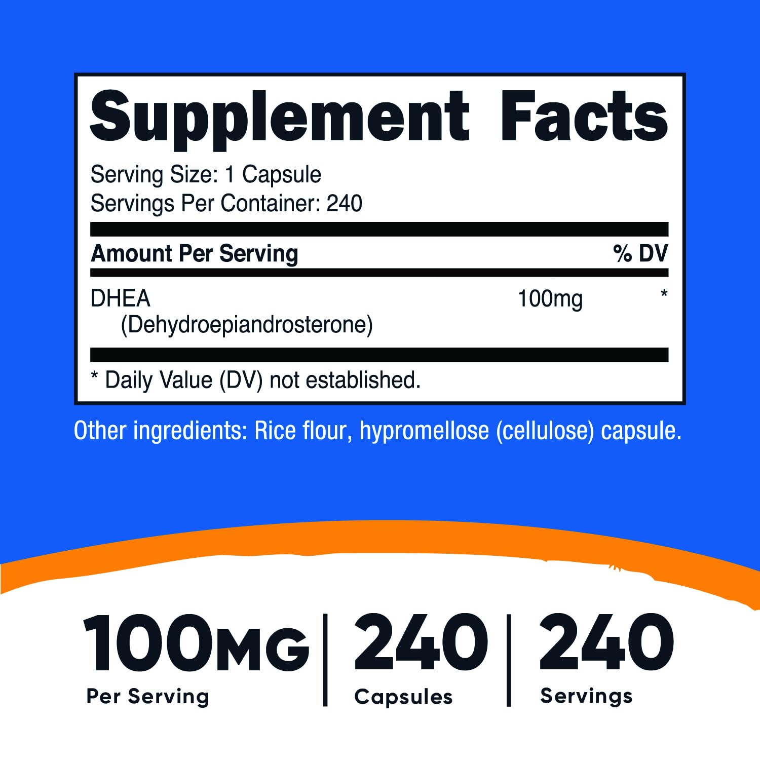 Nutricost DHEA 100mg, 240 Capsules - Gluten Free, Soy Free, Non-GMO, Supplement Nutricost buy supplements canada