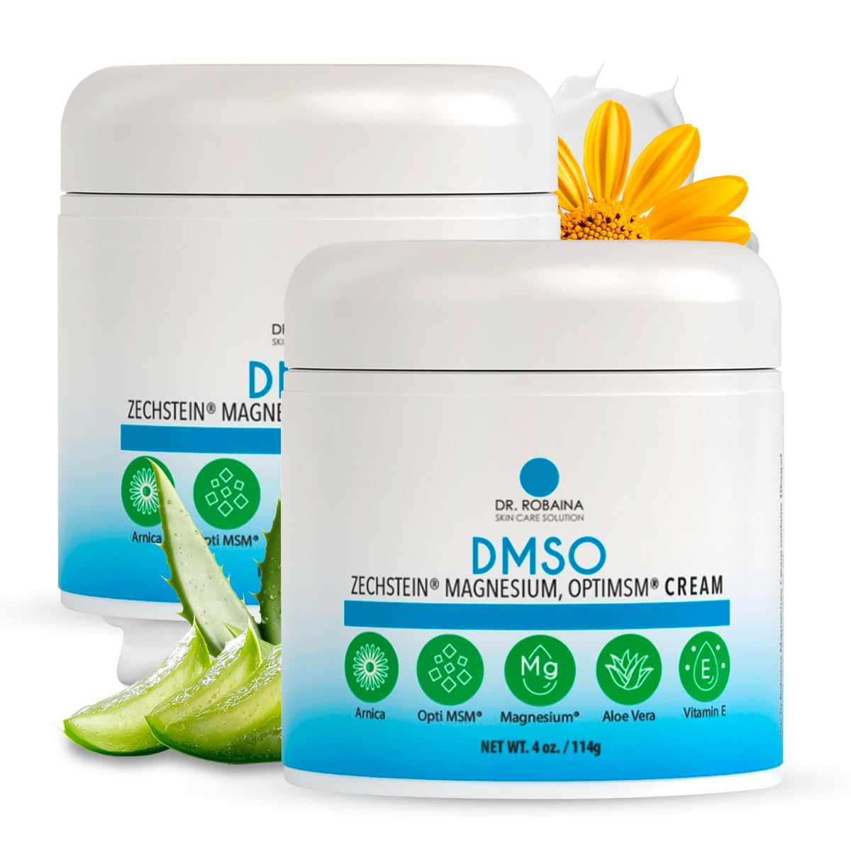 Dr. Robaina DMSO Cream – 99.9% Pure Dimethyl Sulfoxide | Formula with Zechstein Magnesium, Arnica, Aloe Vera & Vitamin E | Topical Cream for Body Wellness Dr. Robaina buy supplements canada
