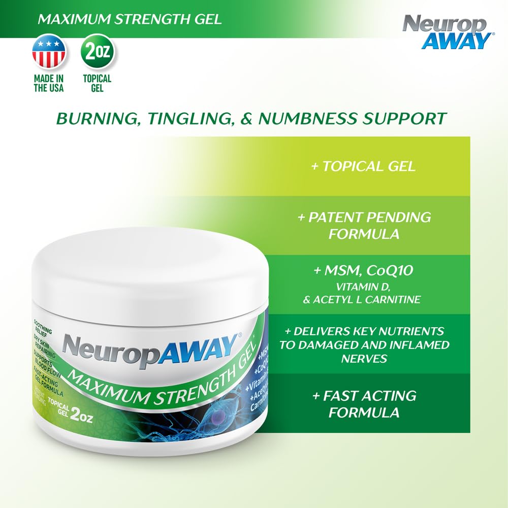 NeuropAWAY® Maximum Strength Gel, for Nerve discomfort, Burning, Tingling, and Numbness 2oz NeuropAWAY buy supplements canada