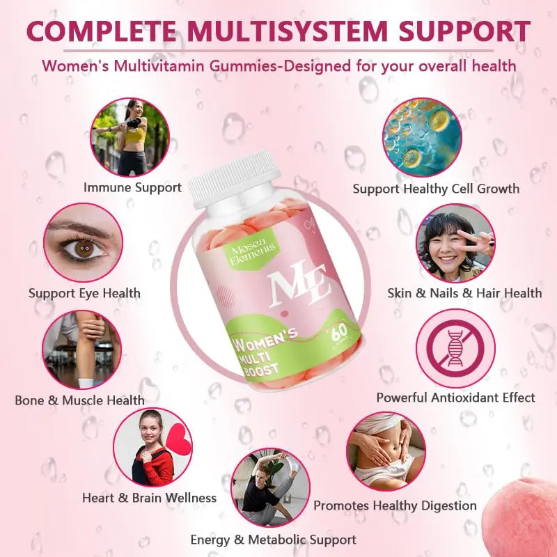 Methylated Multivitamin for Women Gummies，Inositol, Folate, Vitamins A C D3 E B12 K2, Herbal & Mineral Blend, Daily Vegan Gummy MOSEA ELEMENTS buy supplements canada