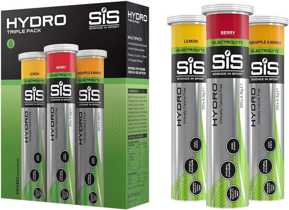 Science In Sport Hydro Hydration Tablets, Variety Pack Pineapple Mango, Berry, Lemon Science in Sport buy supplements canada