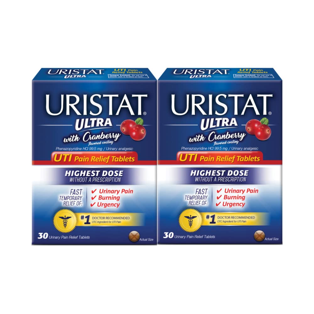 URISTAT Ultra UTI Pain Relief, Cranberry Flavored Coating, 30 Tablets (Pack of 2) URISTAT buy supplements canada