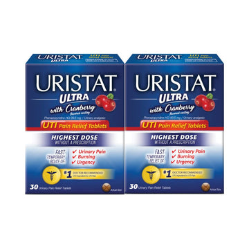 URISTAT Ultra UTI Pain Relief, Cranberry Flavored Coating, 30 Tablets (Pack of 2) URISTAT buy supplements canada