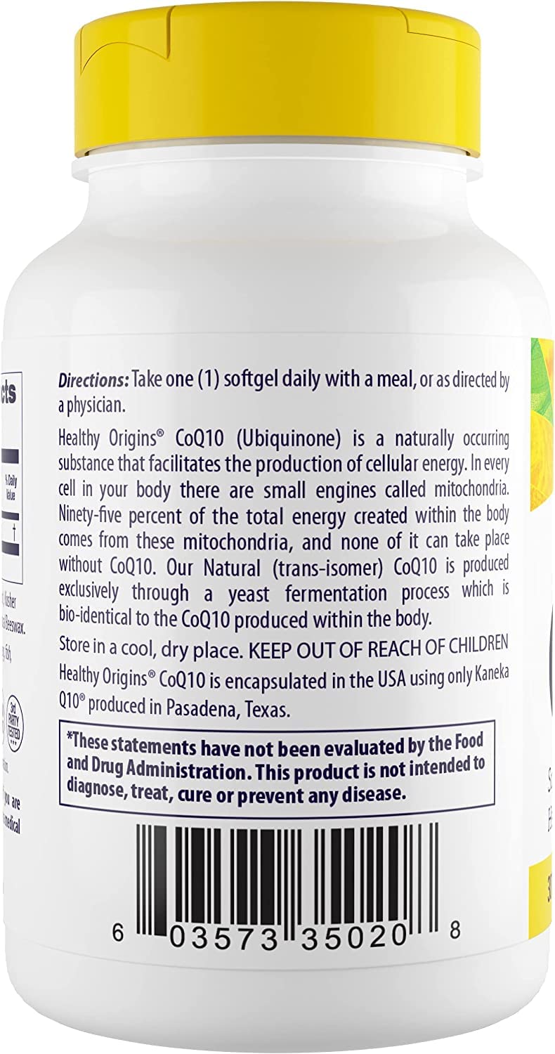 Healthy Origins CoQ10 (Kaneka Q10), 300 mg - Heart Health & Energy Supplement - Gluten Healthy Origins buy supplements canada