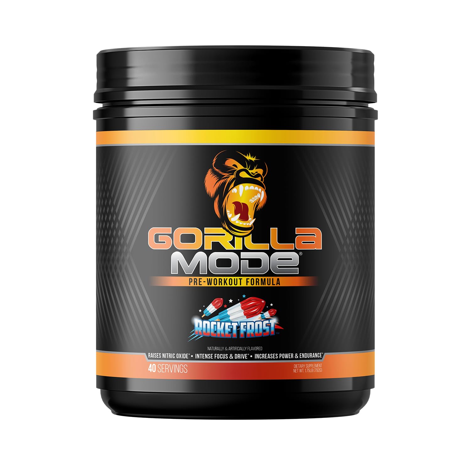 Gorilla Mode Pre Workout - Massive Pumps · Laser Focus · Energy · Power - L-Citrulline, Creatine, L-Tyrosine, Betaine, Hydroprime®, Alpha-GPC, 400mg Caffeine, Huperzine A - 792g (Rocket Frost) Gorilla Mind buy supplements canada