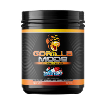 Gorilla Mode Pre Workout - Massive Pumps · Laser Focus · Energy · Power - L-Citrulline, Creatine, L-Tyrosine, Betaine, Hydroprime®, Alpha-GPC, 400mg Caffeine, Huperzine A - 792g (Rocket Frost) Gorilla Mind buy supplements canada