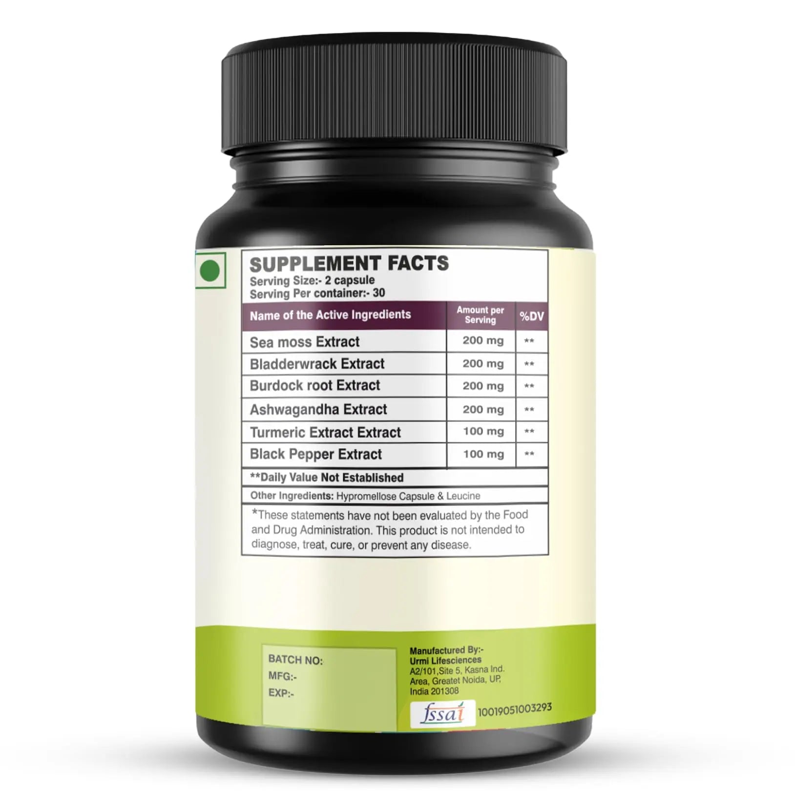 SETNUTRA Well From Within Sea Moss 6 in 1 Super Blend Ashwagandha Burdock Turmeric & Bladderwrack Immunity & Detox Support 60 Veg Capsules Non GMO No Gluten SETNUTRA Well From Within buy supplements canada