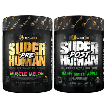 ALPHA LION Superhuman Pre Workout Powder & Post Workout Recovery Bundle, Sustained ALPHA LION buy supplements canada