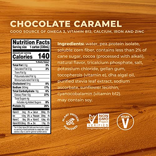 Evolve Plant Based Protein Shake, Chocolate Caramel, 20g Vegan Protein, Dairy Free Evolve buy supplements canada