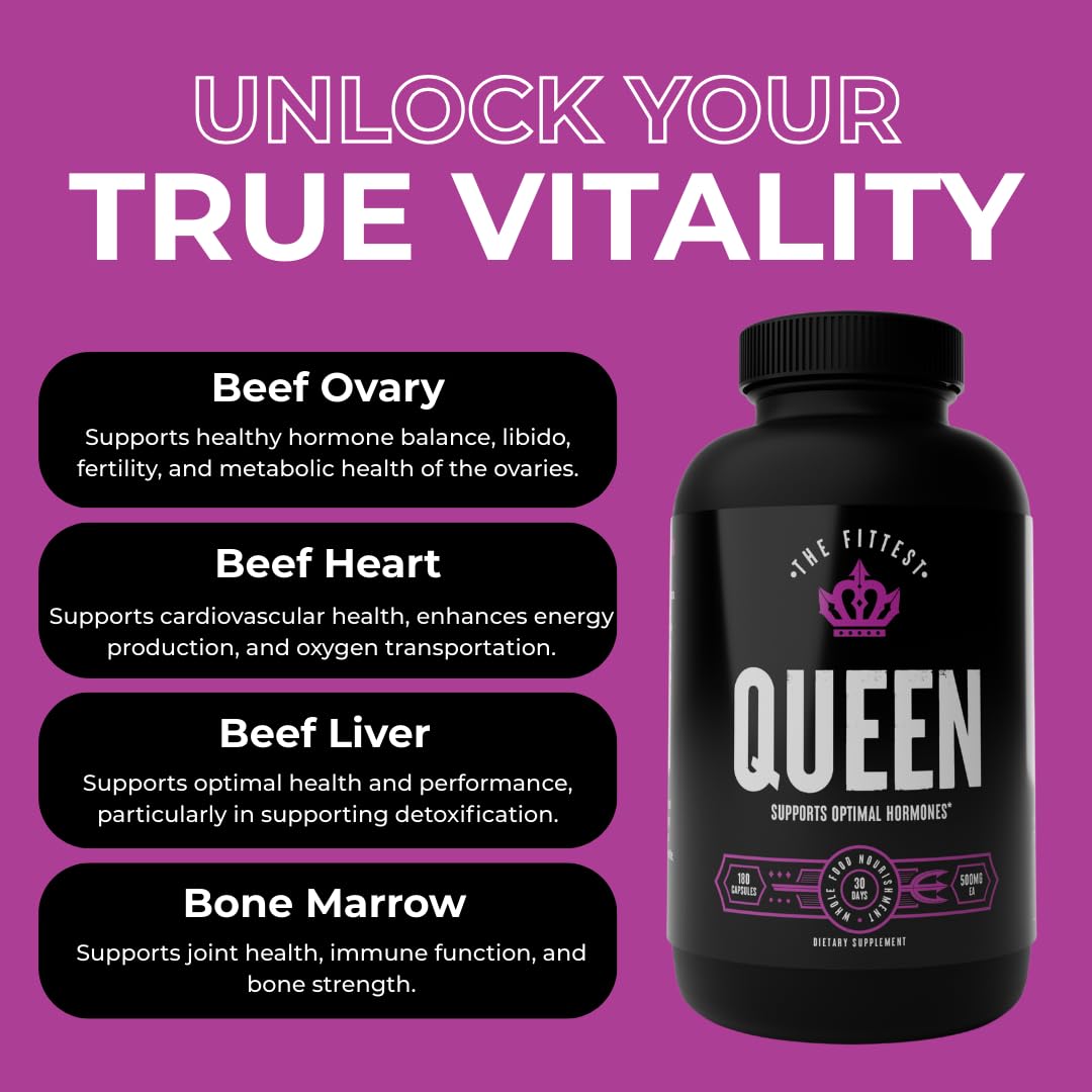 The Fittest Queen Organ Supplement, Hormone & Energy Support, 180 Capsules The Fittest Ever buy supplements canada