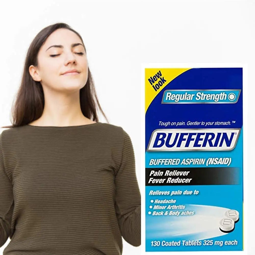 Bufferin Buffered Aspirin (NSAID) Coated Tablets Pain Reliever/Fever Reducer 130 ea (Pack of 3) Bufferin buy supplements canada