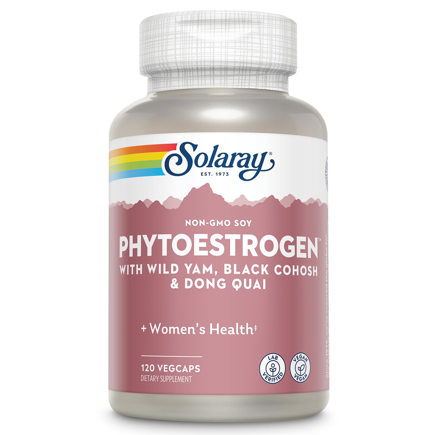 SOLARAY PhytoEstrogen Menopause Supplements - Wild Yam, Black Cohosh, and Dong Quai Estrogen Pills for Women's Health - Vegan, Lab Verified, 60-Day Guarantee (30 Servings, 120 VegCaps) SOLARAY buy supplements canada