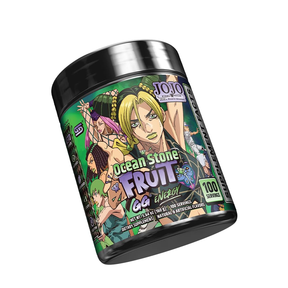 Gamer Supps GG Energy - JoJo's Ocean Stone Fruit (100 Servings) - Keto Friendly Gaming Energy and Nootropic Blend, Sugar Free + Organic Caffeine + Vitamins, Powder Drink Gamer Supps buy supplements canada